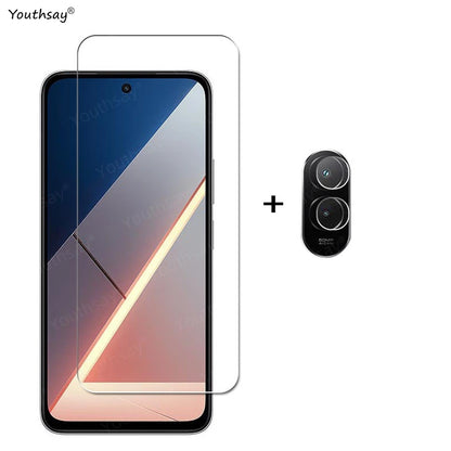 Full Gule Tempered Glass For Poco M7 Screen Glass Poco M7 Screen Protector HD Protctive Phone Camera Lens Film For Poco M7 4G
