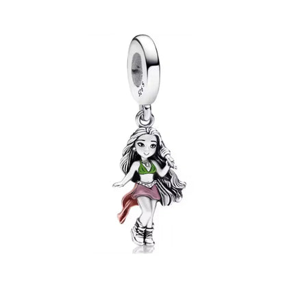 Fashionable 925 Silver Cartoon Beads Compatible with European Bracelet Koala Rabbit Mouse Princess Anime Beads DIY Jewelry Gift