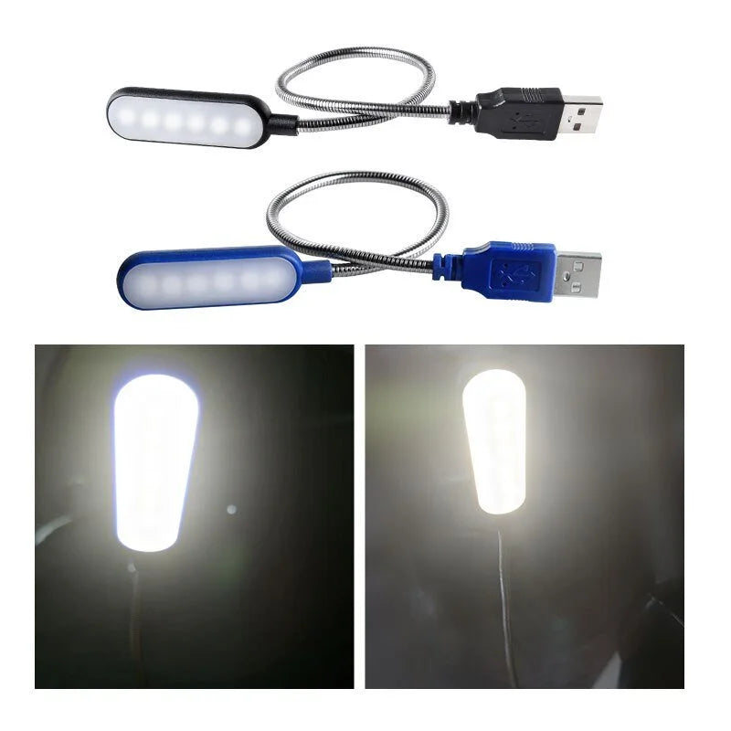 Portable USB LED Reading Lamp Mini Book Light Foldable Camping Night Lights Table Lamps For Power Bank PC Notebook Laptop