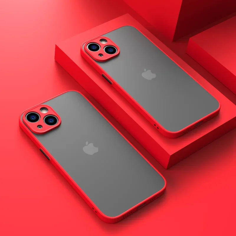 Luxury Matte Transparent Phone Case For iPhone 17 Air 16 E 15 14 13 12 11 Pro Max Plus Mini Silicone Clear Hard PC Back Cover