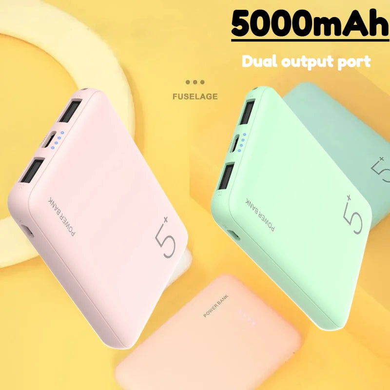 Power bank 5000mAh Ultra Silm External Battery Polymer  Portable Phone Charger Type C Power Bank For iPhone Xiaomi Mi Power bank