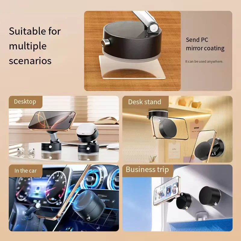 Car mobile phone magnetic Stand 2025 New type suction cup vacuum adsorption car special fixed mobile phone stand
