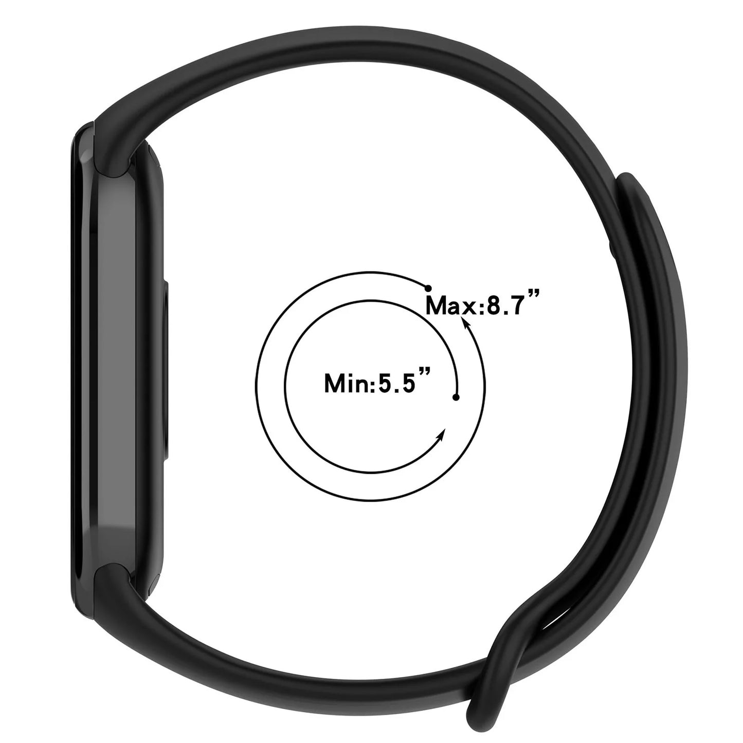 Silicone Wristbands for Xiaomi Band 8/9/10 | High-Quality, Smooth Texture, Sporty Style with Deployant Clasp