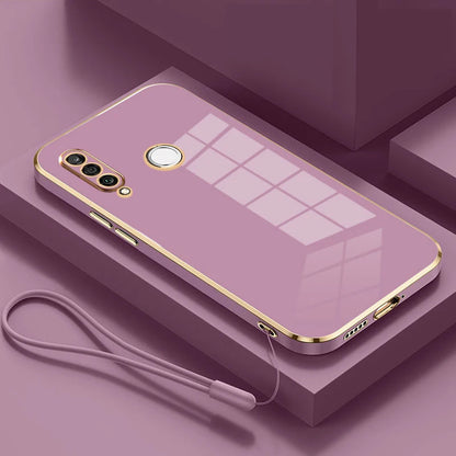 For Huawei P30 lite Case Luxury Square Plating Huawei Nova 4E Phone Case ShockProof Silicone Back Cover Fundas