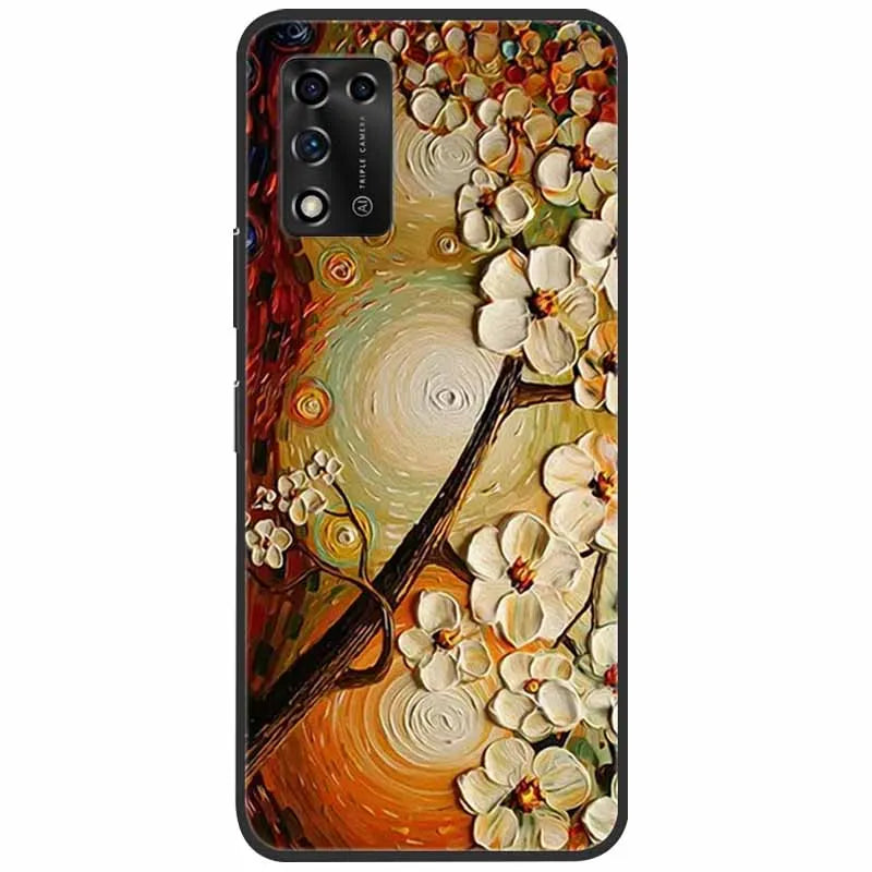 For ZTE Libero 5G II Case Marble Soft Silicone Protective Back Covers for ZTE Libero 5G III A202ZT 2022 5GIII Flower Coque TPU