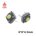 10Pcs Kailh Mute button 6*6*4.3mm Square Silent Switch Ireless Mouse Micro Switch Repair Parts Replace Rectangle Micro Switch