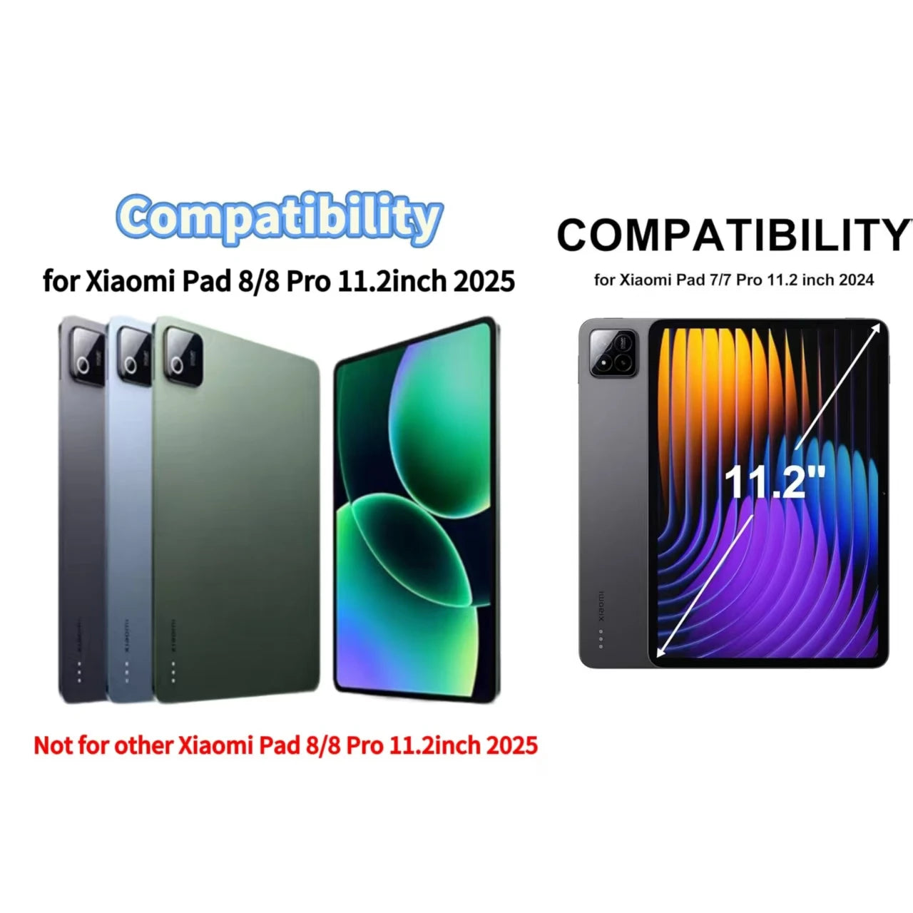 Case for Xiaomi Pad 7 /8 11.2" Bluetooth keyboard case for Xiaomi Pad 7/8 Pro 11.2 " Wireless Bluetooth Removable keyboard Case
