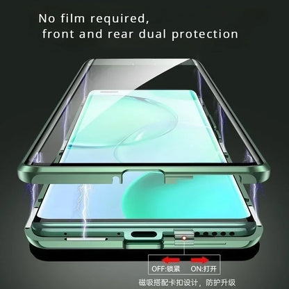 360° Double Sided Glass Magnetic Phone Case For OPPO Realme 12 Pro Metal Lens Protector For Realme 12 12Pro Plus 5G Cover