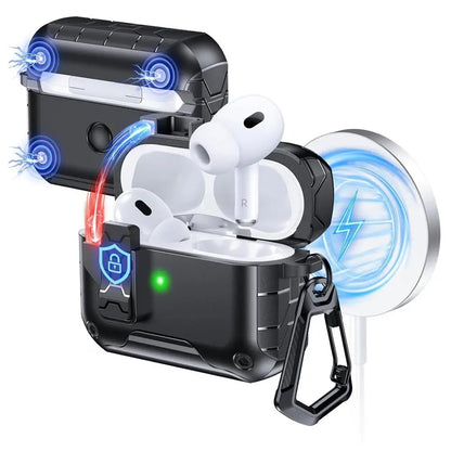 Magnetic Auto Lock Case for AirPods Pro 3 Phone Stand Case Cover with Cleaning Kit Keychain Protective Case for AirPods Pro 3