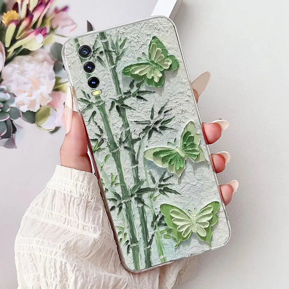 Soft Clear Siliocne Cover For Vivo V2027 V2028 V2029 Phone Case Vivo Y11s Y12s Y20 Y20s Y20i Y20G Cartoon Animals Flower Coque