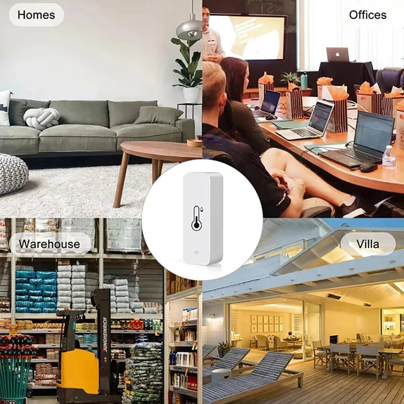 For Tuya ZigBee WiFi Temperature Humidity Sensor Smart Life App Remote Monitor Indoor Thermometer Detector for Alexa Google