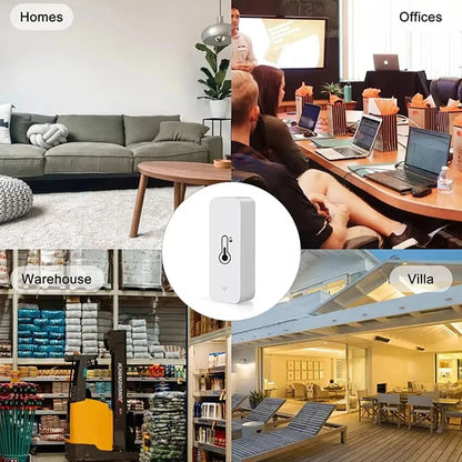For Tuya ZigBee WiFi Temperature Humidity Sensor Smart Life App Remote Monitor Indoor Thermometer Detector for Alexa Google