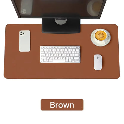 Large Size Office Computer Desk Protector Mat PU Leather Waterproof Non Slip Mouse Pad Desktop Keyboard Desk Pad Gaming Mousepad