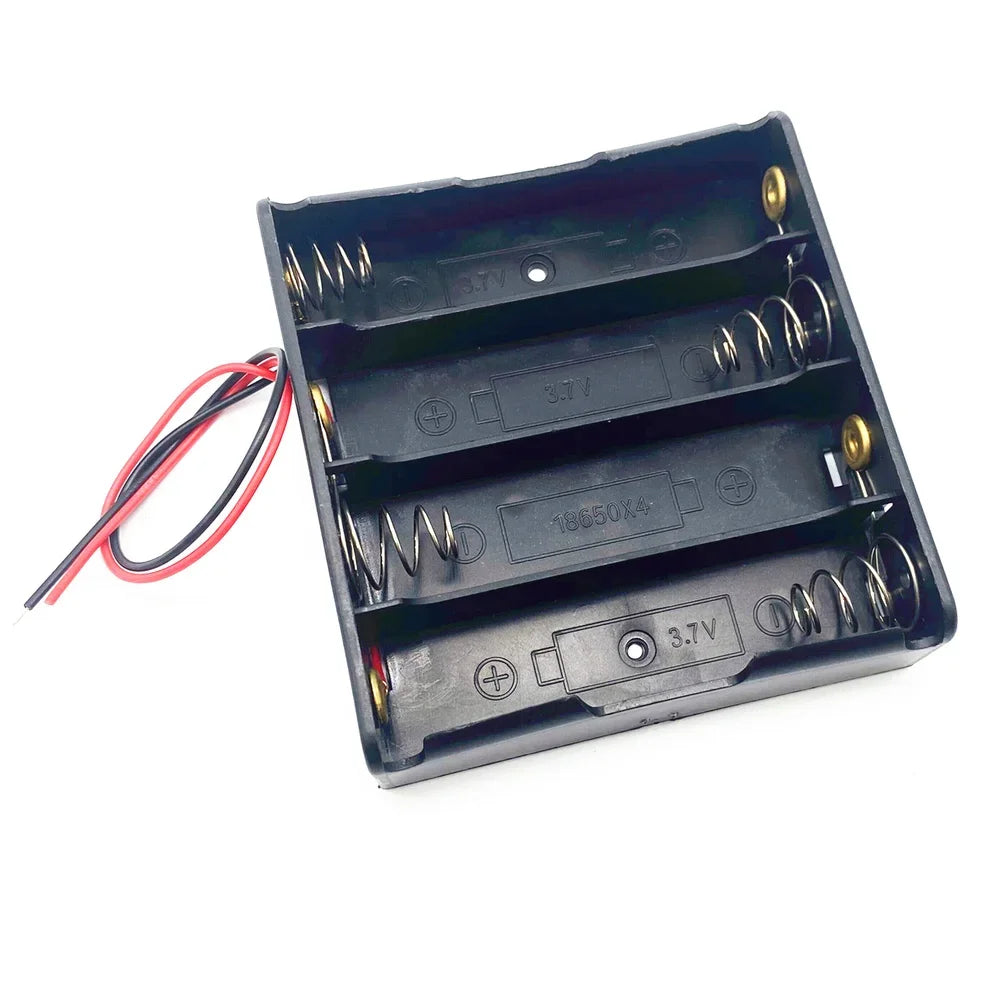 New 18650 Power Bank Cases 1X 2X 3X 4X 18650 Battery Holder Storage Box Case 1 2 3 4 Slot Batteries Container With Wire Lead