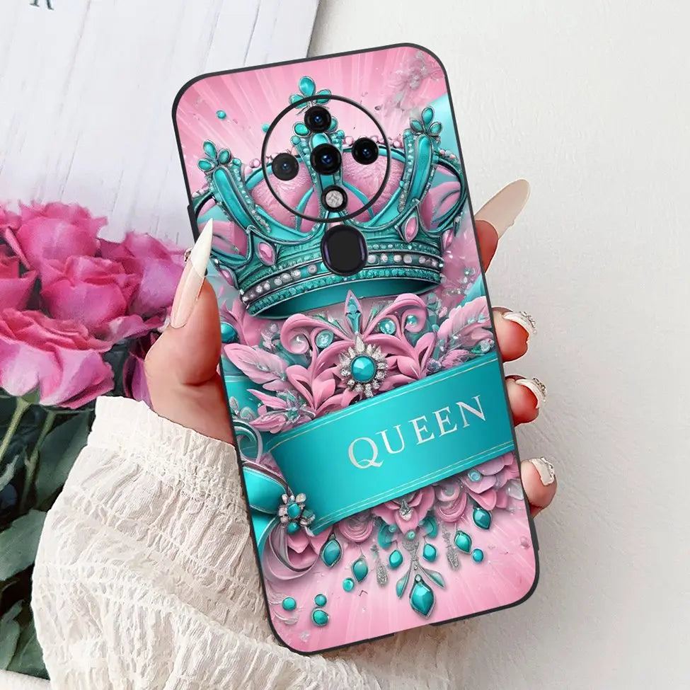 6.8'' For Tecno Spark6 KE7 Back Cover For Techno Spark 6 Case Shockproof Luxury Cute Cartoon Funny Cool Silicone Bumper Funda