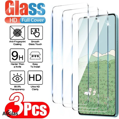 3Pcs HD Tempered Glass Screen Protector for Xiaomi Redmi Note 10 11 12 13 14 Pro 15 Pro 5G Glass Film Anti-Scratch HD Glass