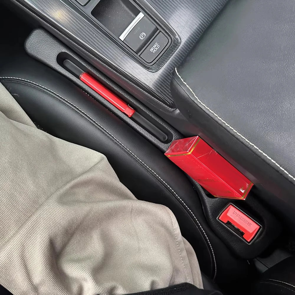 2PCS Black Car Seat Gap Filler Side Seam Plug Strip Leak-proof Filling Strip For All Car Model Wallet Phone Holder Accessories