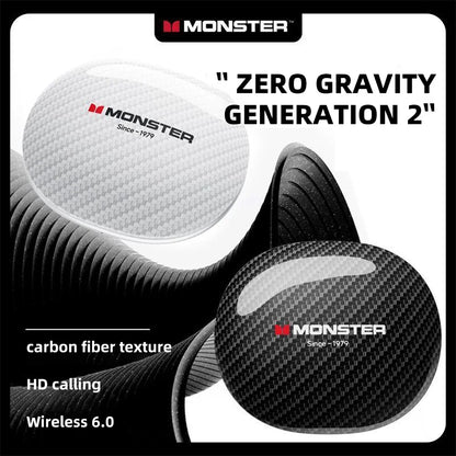 Monster MQO37 Gaming Earphones TWS Bluetooth 6.0 Noise Reduction Sport Headphone HiFi Stereo Music HD Call Headphones for Xiaomi