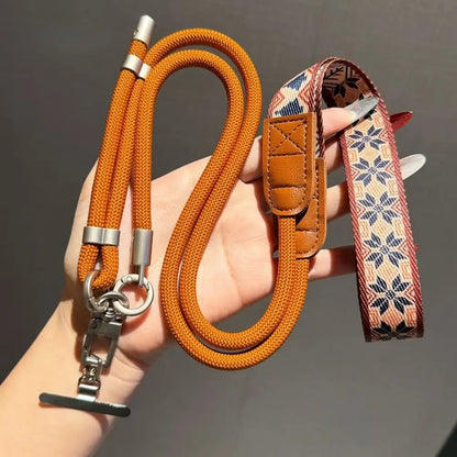Universal Adjustable Phone Strap 360 Degree Rotation Metal Hook Crossbody Necklace Strap Anti Loss Phone Lanyard for Phone Case