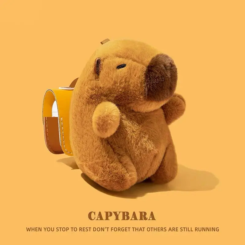 For AirPods 4 3 2 1 Pro 2 Earphone Case 3D Cartoon Plush Bear Capybara Headphone Box Stuffed Toy Backpack Cover