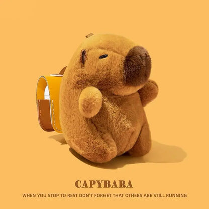 For AirPods 4 3 2 1 Pro 2 Earphone Case 3D Cartoon Plush Bear Capybara Headphone Box Stuffed Toy Backpack Cover