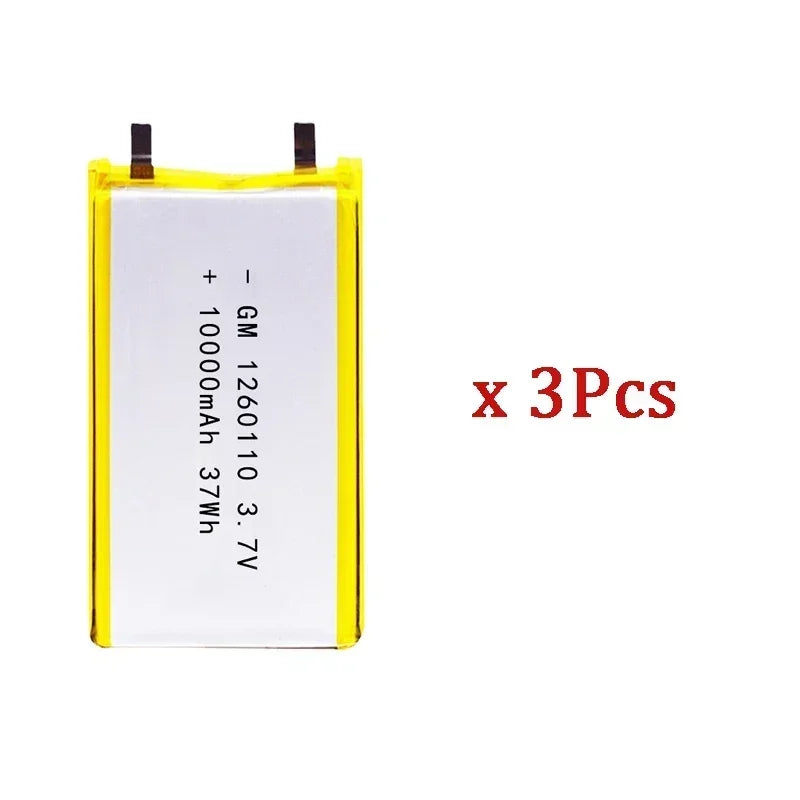 1-10PCS 10000mAh Polymer Lithium Battery 1260110 3.7V Rechargeable Battery for Toy Power Bank GPS Laptop Camping Lights Diy NEW