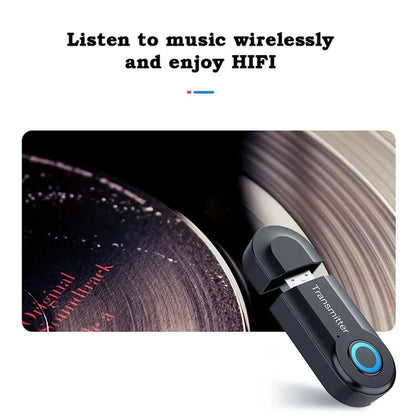 USB Bluetooth 5.0 Audio Transmitter 3.5MM AUX RCA Stereo Wireless Adapter Dongle For PC TV Car Headphones