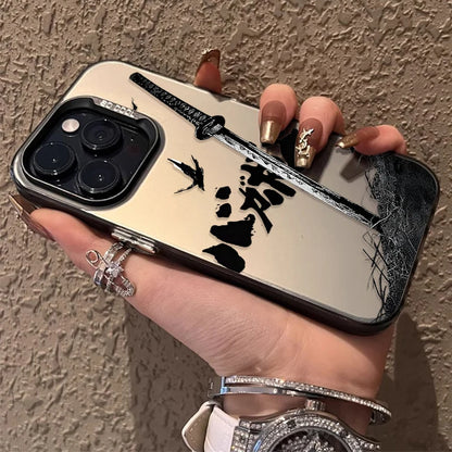 Case for iPhone SE4 16E 16 15 14 13 12 11 Pro Max XS X XR Plus 8 7 SE 2020 Japanese Comics Vagabond Samurai Plating Matte Cover
