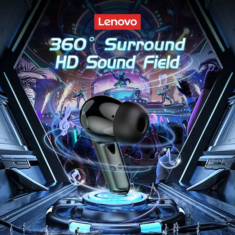 Lenovo GM2 Pro Headphones Wireless Bluetooth 5.3 Earphone Dual Mode HD Call with Mic Gaming Music Headset Waterproof Earbuds