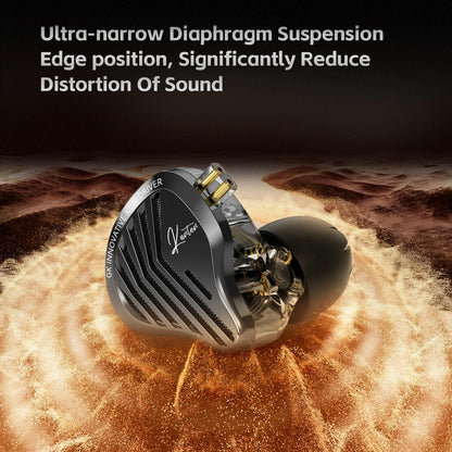 GK KUNTEN Dynamic Drive Headphones HIFI Heavy Bass Earbuds Sports Metal Headphones Detachable Headphones Gaming Headset Ear Buds