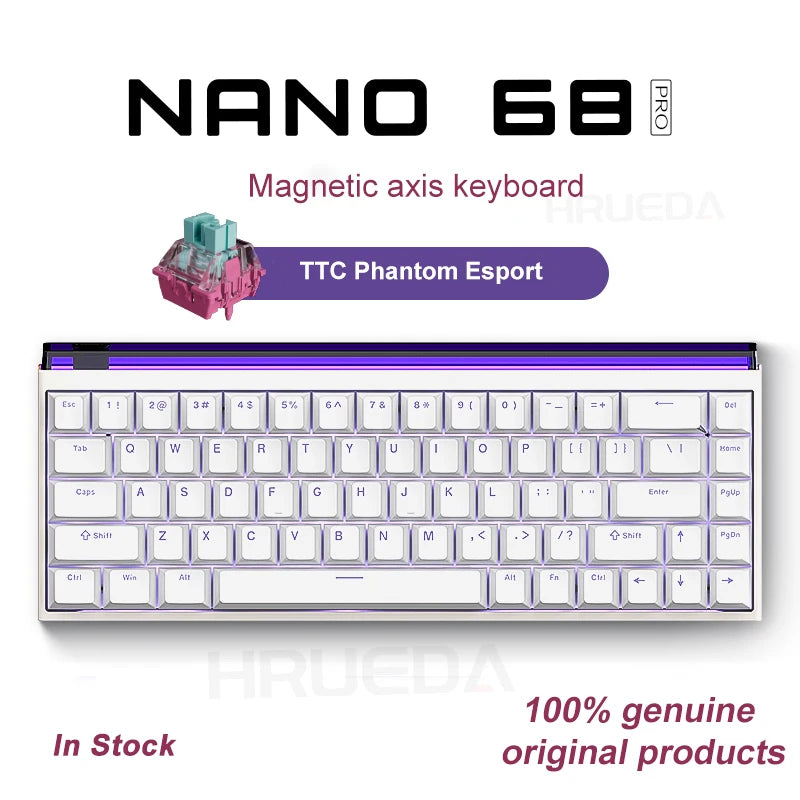 Madlions NANO 68/68 PRO Magnetic Axis Keyboard TTC Axis Type-C RGB 8000HZ Adjustable 0 Dead Zone RT 0.01 Esports Gaming Keyboard