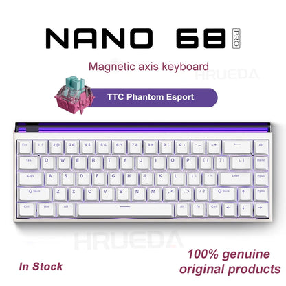 Madlions NANO 68/68 PRO Magnetic Axis Keyboard TTC Axis Type-C RGB 8000HZ Adjustable 0 Dead Zone RT 0.01 Esports Gaming Keyboard