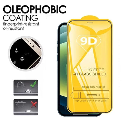 3PCS 9D Tempered Glass For iPhone 16 15 Plus XR X XS Max Screen Protector For iPhone 17 15 11 12 13 14 Pro Max Protective Film