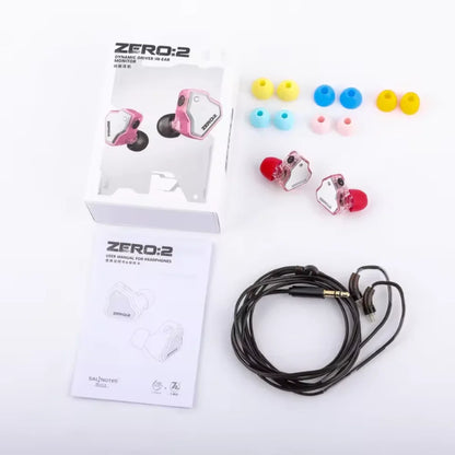 7Hz x Crinacle Zero 2 Headphone HIFI zero2 IEM 10mm Dynamic Driver Wired Earbuds Gaming Earphones with OFC Cable for Musician