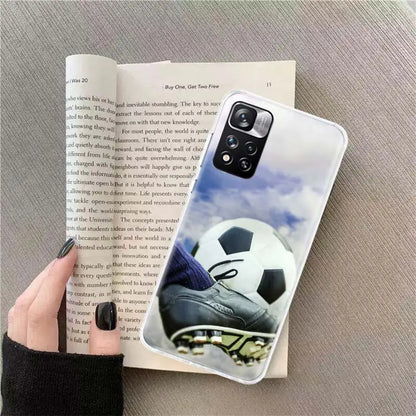 Football Soccer Ball Design Phone Case For Xiaomi Poco X4 F4 GT X3 NFC X5 X6 X7 Pro 5G M5 M5S M3 F5 Mi F6 F3 F2 F1 Cover Coque F