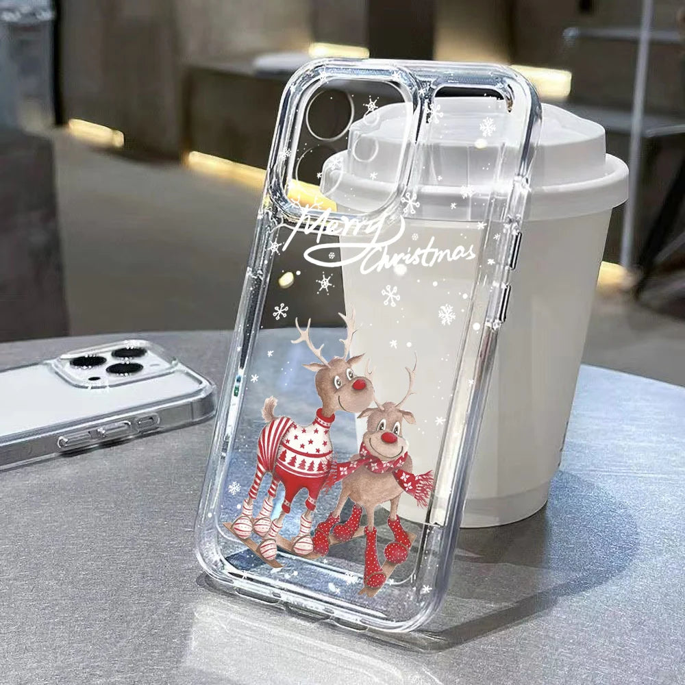 Merry Christmas Tree Santa Claus Phone Case For IPhone 17 Air 16 16E 15 14 Plus 13 12 11 Pro Max Case X XS XR 7 8 Plus Cover