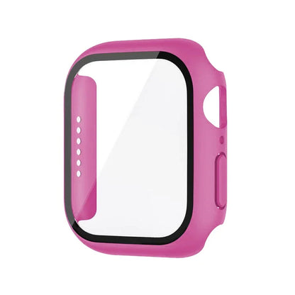 Glass+Cover For Apple Watch case 8 7 9 45mm 41mm 44mm 38 42mm iWatch Accessorie Screen Protector Apple watch series 6 SE 5 40mm