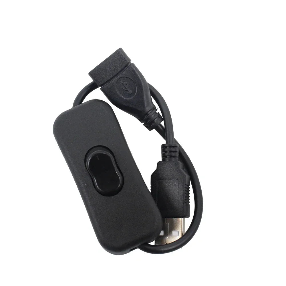 30CM DC Extended Extension Switch USB Cable With Switch Button Power Cord Long Life Lamp Charger Adapter