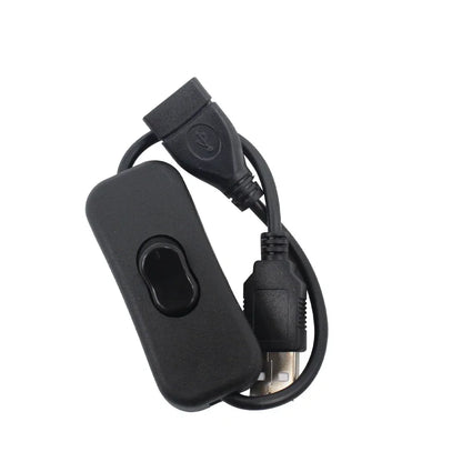 30CM DC Extended Extension Switch USB Cable With Switch Button Power Cord Long Life Lamp Charger Adapter