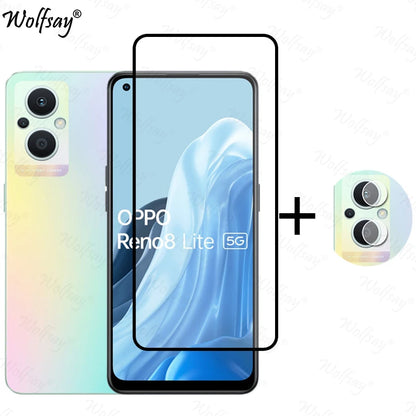 Full Cover Tempered Glass For Oppo Reno8 Lite Screen Protector For Oppo Reno 8 7 Lite Camera Glass For Oppo Reno 8 Lite 5G Glass