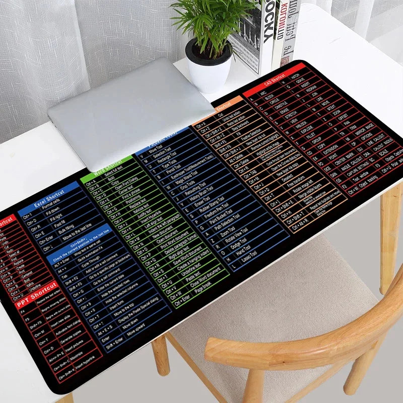 Simple Windows Shortcuts Mouse Pad Office Software Office Word Excel PPT Shortcut Large Desk Pad Excel Shortcut Pattern Mousepad