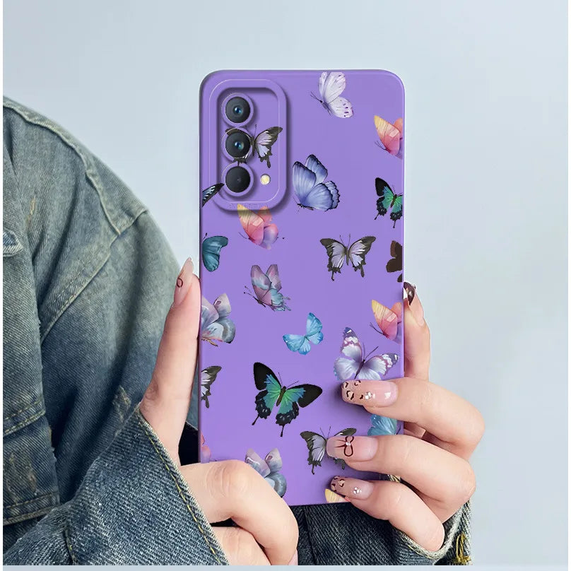 For Realme GT Master Phone Case GTmaster Edition RMX3363 RMX3360 Casing Soft Silicone Sweet Painted Fashion Flower Printed Cover