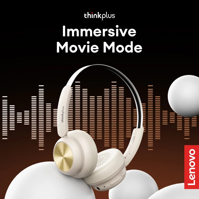Original Lenovo TH66 Wireless Earbuds Bluetooth 5.4 HiFi Sound Headphones Noise Reduction Gaming Earphones Deep Bass Headsets
