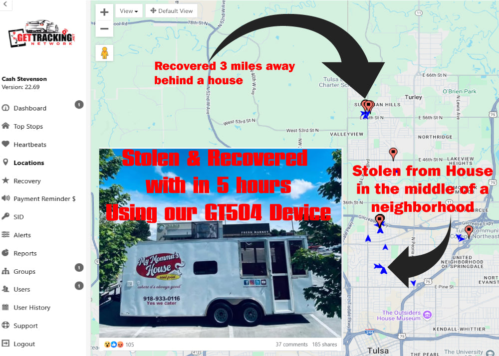 *GT502 - Battery Powered Tracker - Passive Tracking  - Great on "for sale" vehicles
