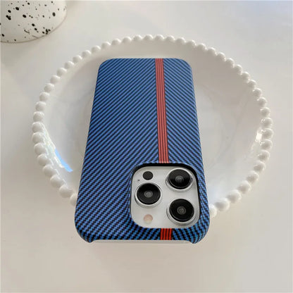 Racing Sports Car Carbon Fiber lines Phone Case for iPhone 12 13 Mini 11 14 15 16 17 Pro Max Air Track 17ProMax PC Cover Funda