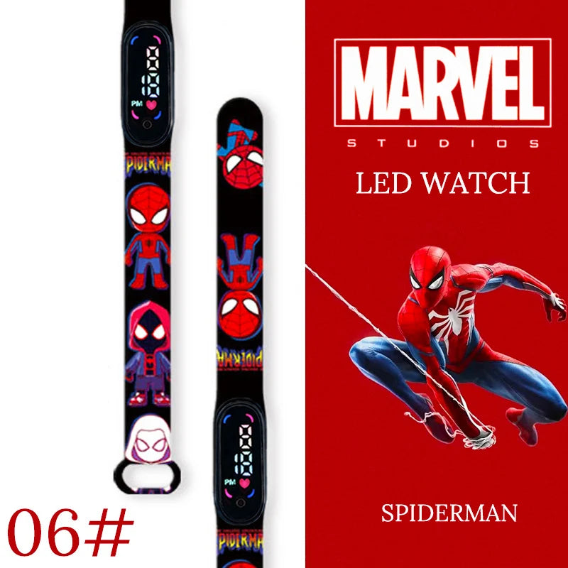 New Spiderman Kid's Watches Men Sport Wristband Bracelet Waterproof Children Digital Watch Boys LED Clock relogio montre