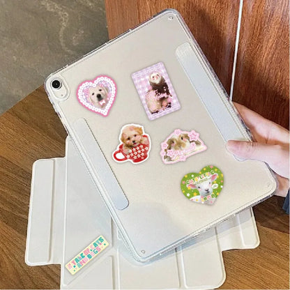 50 Sheets Kawaii Pet Sticker Set Cute Hamster Cat Animal Doodle for Journal Phone Case Luggage Decoration Scrapbooking Supplies