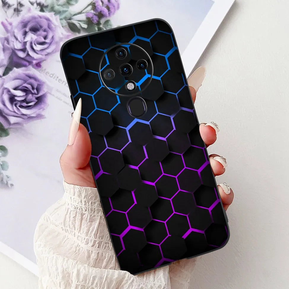 6.8'' For Tecno Spark6 KE7 Back Cover For Techno Spark 6 Case Shockproof Luxury Cute Cartoon Funny Cool Silicone Bumper Funda