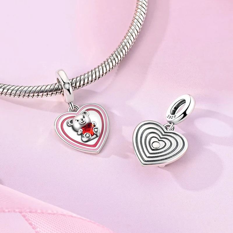 New IN 925 Sterling Silver Charms Beads Headphones Snail Fox Rose Pendant Jewelry Fit Original Bracelet For Women DIY Gift