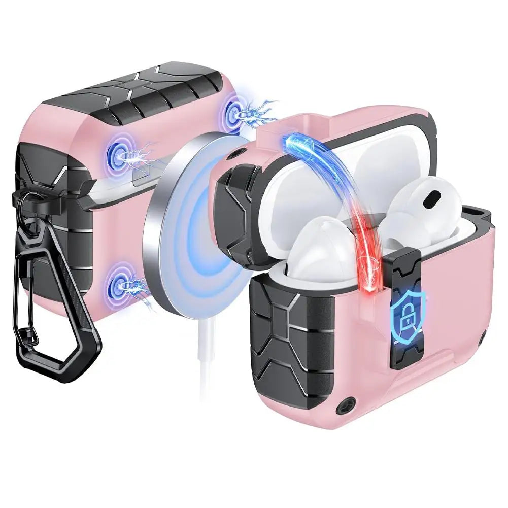 Magnetic Auto Lock Case for AirPods Pro 3 Phone Stand Case Cover with Cleaning Kit Keychain Protective Case for AirPods Pro 3